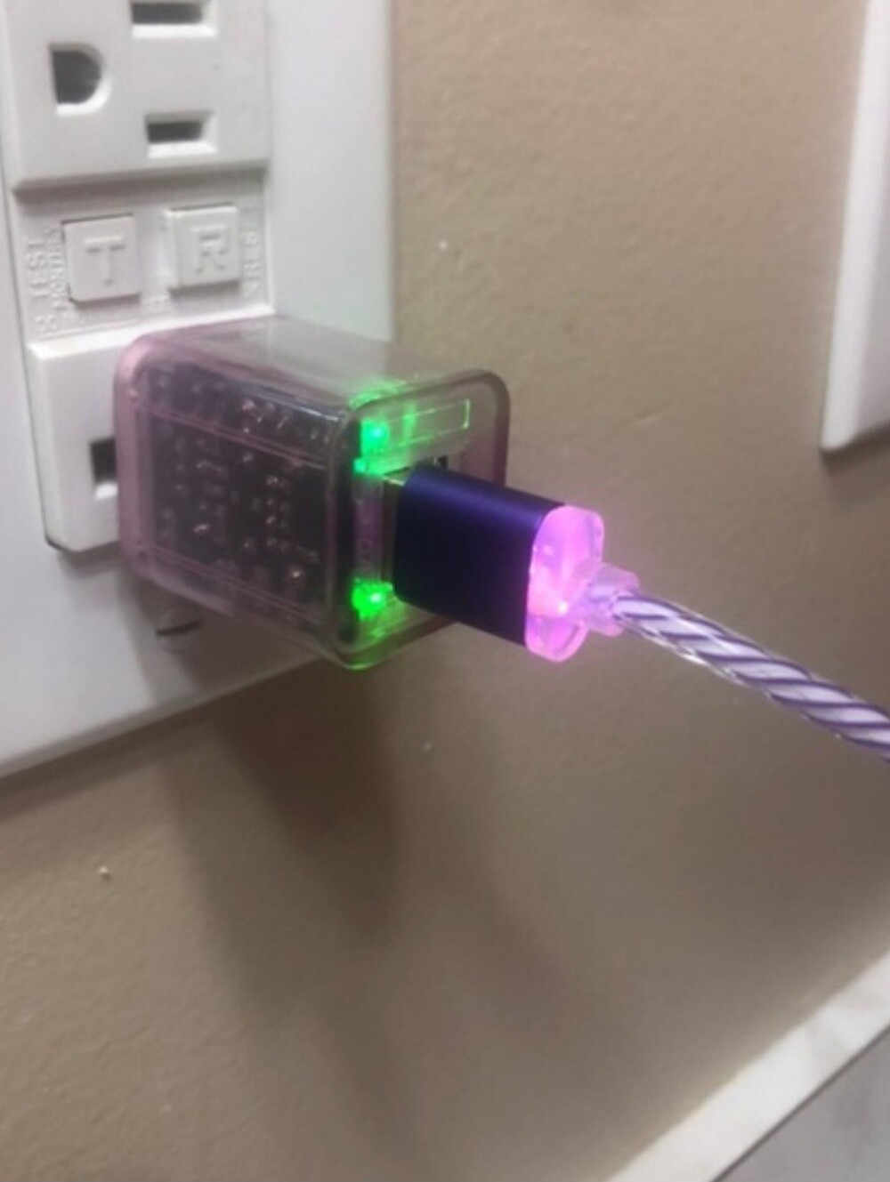 6 1/2-ft. LED Rainbow Color-Changing Charging Cord for iPhone 5 6 7 8 x